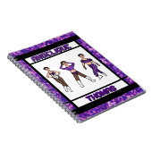 Danseur à trois styles Carnet violet et noir #2 (Côté Droit)