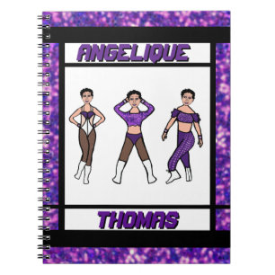 Danseur à trois styles Carnet violet et noir #2