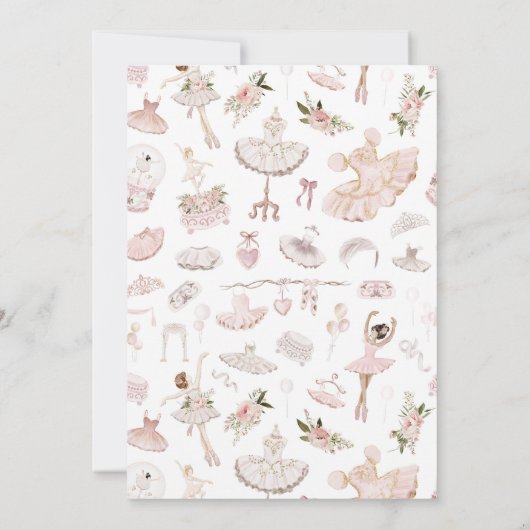 Danseur de ballet Ballerina Invitation de fête d'a (Dos)