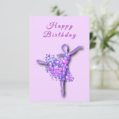 Danseur de ballet de la carte d'anniversaire fille (Debout devant)