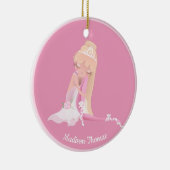 Danseur de Ballet Personnalisé Rose Ornement en cé (Droite)