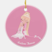 Danseur de Ballet Personnalisé Rose Ornement en cé (Dos)