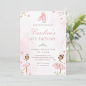 Danseur de ballet rose Ballerina Invitation d'anni (Debout devant)