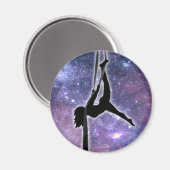 Danseur de soie aérienne Silhouette Galaxy Magnet (Recto/Verso)