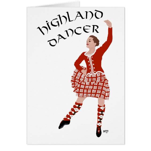 Danseur des Highlands écossais en rouge (Devant)