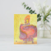 Danseur en costume chinois, carte postale (Debout devant)