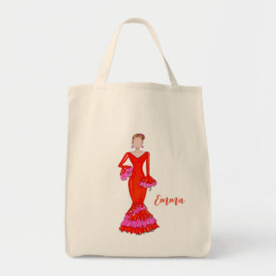 Danseur flamenco avec sac fourre-tout de robe oran