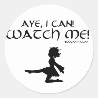 Danseur irlandais "oui je peux !" Autocollant