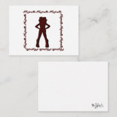 Danseur Majorette Carte pour notes B ( Bourgogne b (Devant / Derrière)