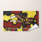 Danseur/Majorette Rouge Jaune Camo #1 (Serviette à main)