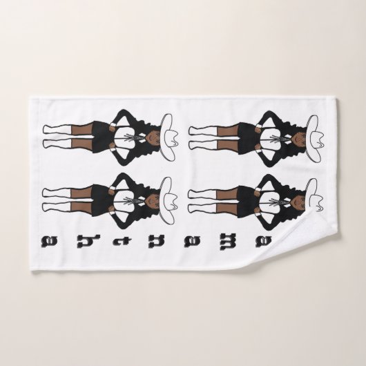 Danseur/Majorque Occidentale Noir Blanc #1 (Serviette à main)