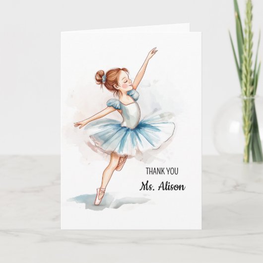 Danseur Merci bleu Aquarelle Ballerina (Devant)