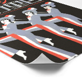 Danseurs, Art Déco Japonais Matchbox Étiquette Vin (Coin)