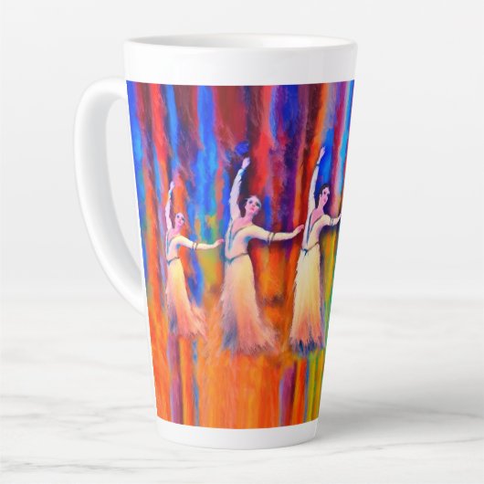 Danseurs colorés Latte Mug (Angle gauche)