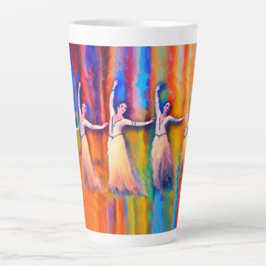 Danseurs colorés Latte Mug (Devant)