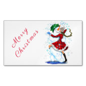 Danseurs de neige et de filles Magnets de Noël (devant)