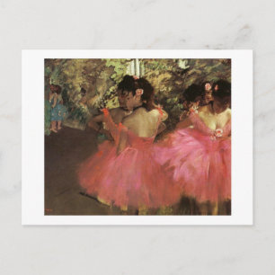 Danseurs en rose carte postale