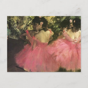 Danseurs en rose par Edgar Degas Carte postale