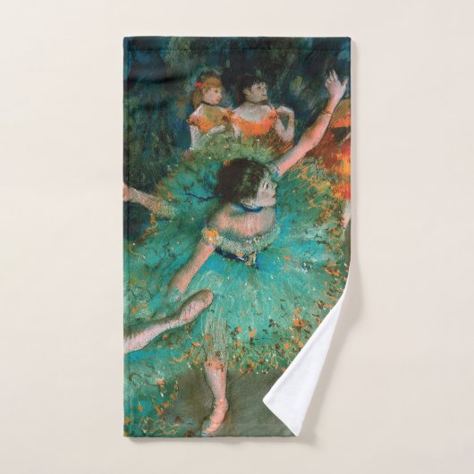 Danseurs en vert par Edgar Degas (Serviette à main)