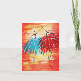 Danseurs heureux - Carte BLANK Note