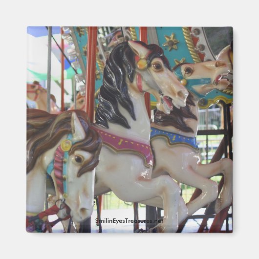 Danseurs silencieux Carousel Horse Magnet (Devant)