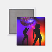 Danseurs Sous Disco Ball Magnet Dance Cadeau (Recto/Verso)