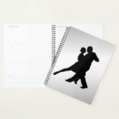 Danseurs Tango Silhouette 2 Argent (Devant avec enveloppe)