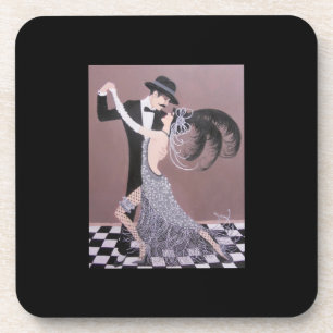 Danseurs vintages/dur dessous de verre en