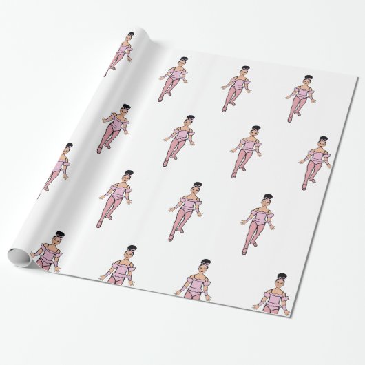 Danseuse 76x183 cm, Papier cadeau brillant #4 (Déroulé)