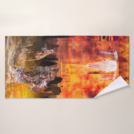 Danseuse amérindienne ROLLING THUNDER (Serviette de bain)