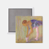 Danseuse Attache Ses Chaussures De Ballet, Aimant (Recto/Verso)