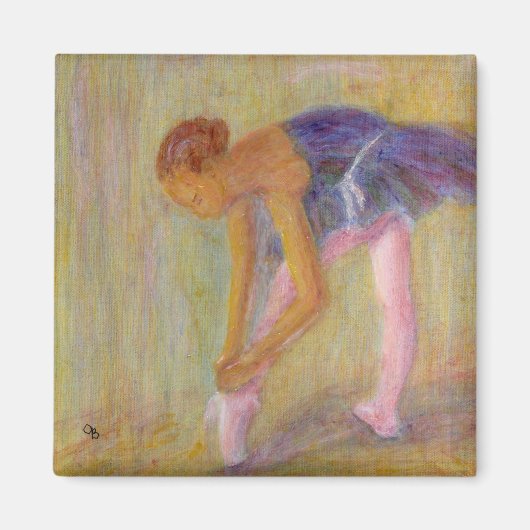 Danseuse Attache Ses Chaussures De Ballet, Aimant (Devant)