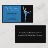 Danseuse bleue de ballerine - cartes de visite (Devant / Derrière)