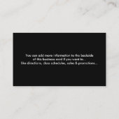 Danseuse bleue de ballerine - cartes de visite (Dos)