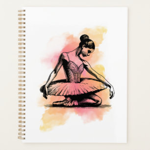 Danseuse de ballet dansant en couleur 