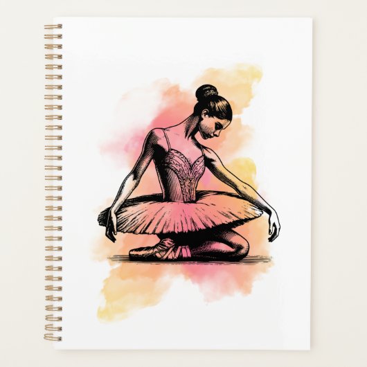 Danseuse de ballet dansant en couleur  (Devant)