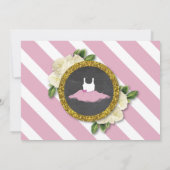 Danseuse de ballet Tutu Cute Invitation d'annivers (Dos)