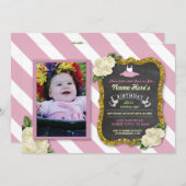 Danseuse de ballet Tutu Cute Invitation d'annivers (Devant / Derrière)