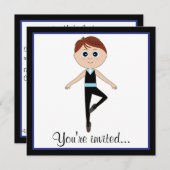 Danseuse de garçon :Dance Considérant Invitation (Devant / Derrière)