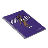 Danseuse Drapeau blanc violet or Accent F Carnet (Côté Droit)