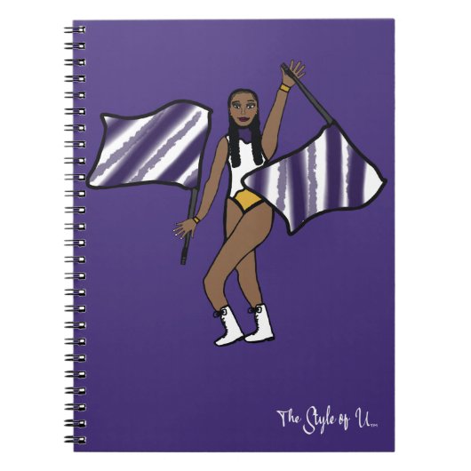 Danseuse Drapeau blanc violet or Accent F Carnet (Devant)