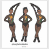 Danseuse Duo-Pose Paradis #1 Autocollant (Feuille)