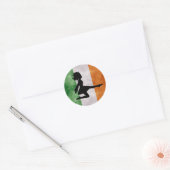 Danseuse irlandaise sur Stickers Drapeau irlandais (Enveloppe)