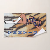 Danseuse/Majorette Serviette à main Bleue Tigre #1 (Serviette à main)