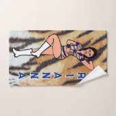 Danseuse/Majorette Serviette à main Bleue Tigre #2 (Serviette à main)