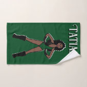 Danseuse/Majorette Serviette à main verte Noir #4 (Serviette à main)