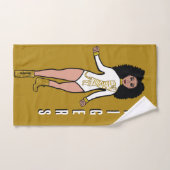 Danseuse/Majorette Serviette main Blanc Gold Tiger (Serviette à main)