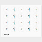Danseuse Stretching Dance Exercice Stickers (Feuille)