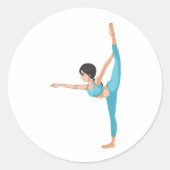 Danseuse Stretching Dance Exercice Stickers (Devant)