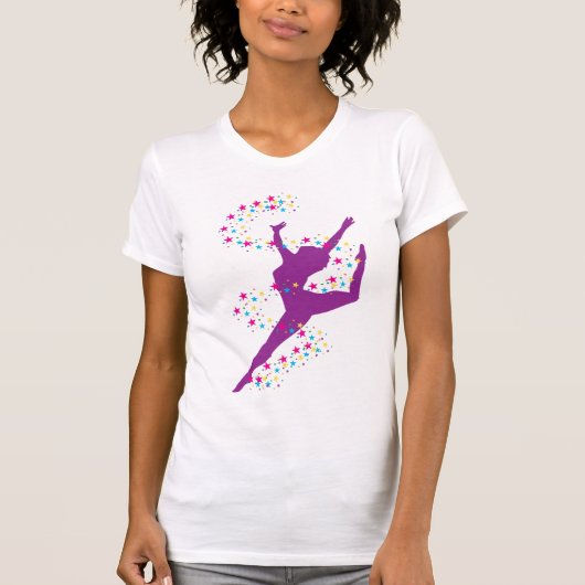 Danseuse violette avec T-shirt Stars (Devant)